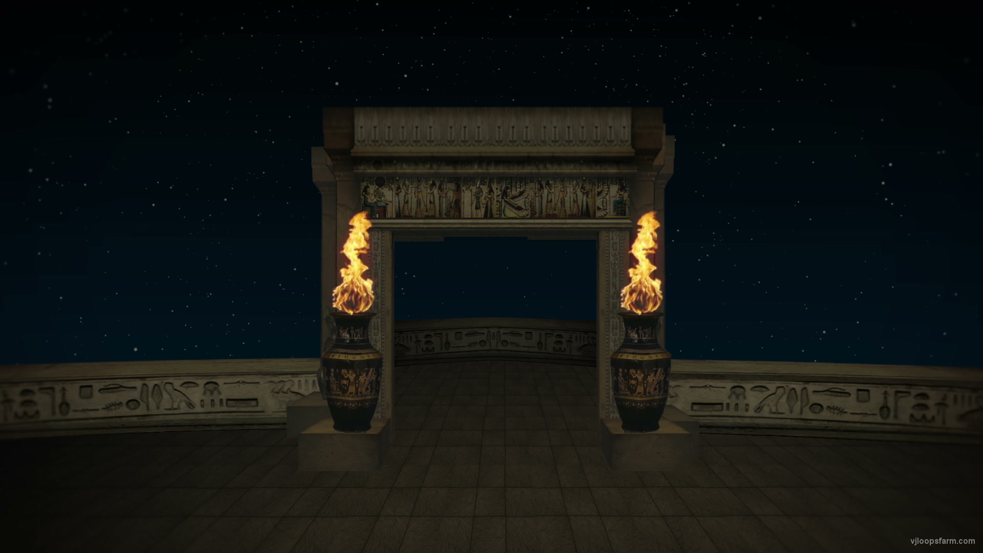 Egypt Balcony Temple – VJ Loop