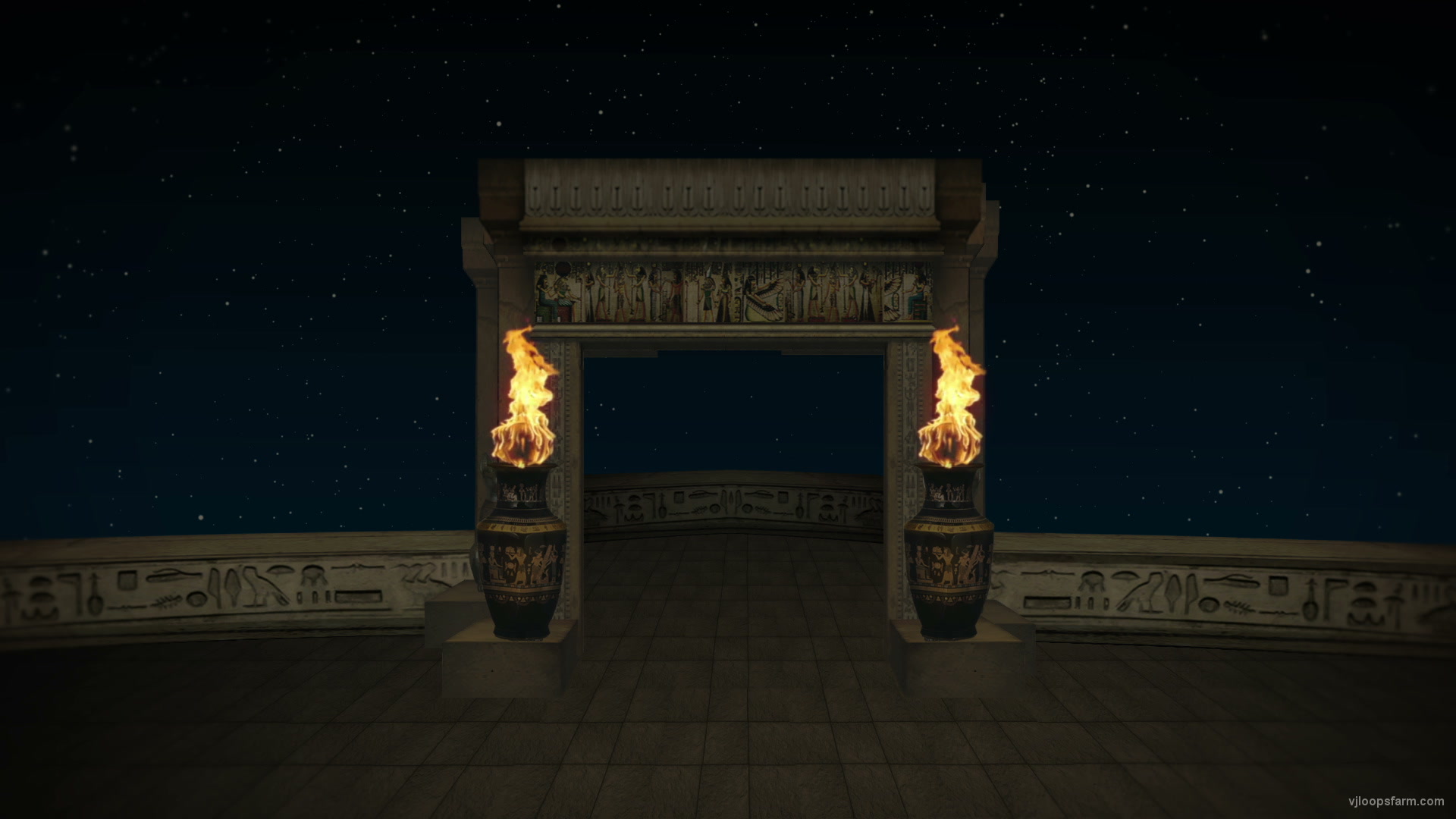 Egypt Balcony Temple – VJ Loop