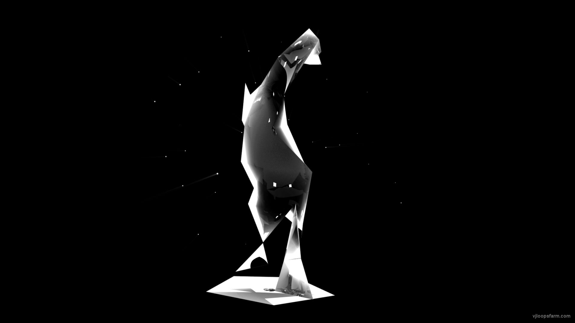 Black Horse Statue  – Holographic VJ Loop