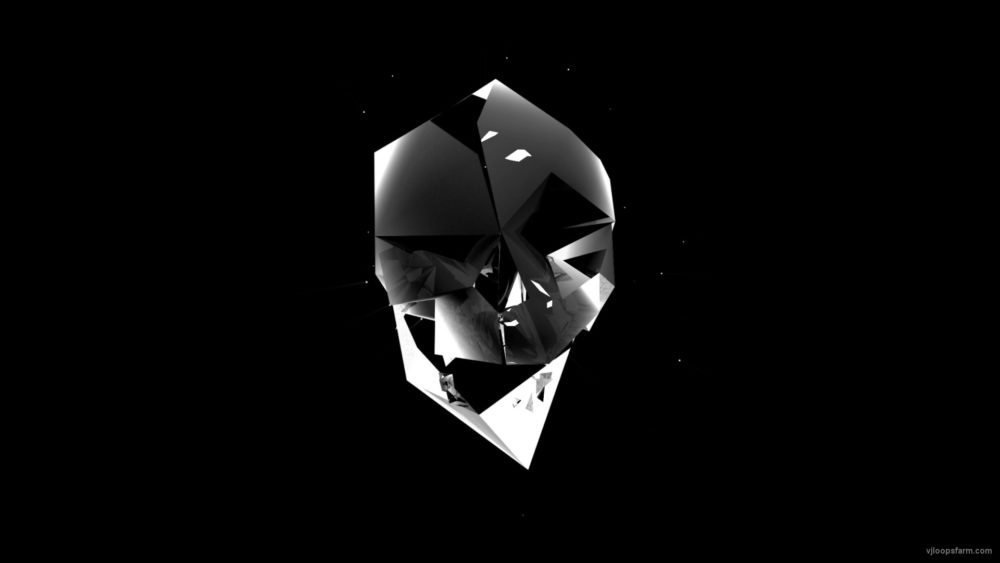 vj video background Black-Skull-Statue-Holographic-VJ-Loop-LIMEART.mov_003