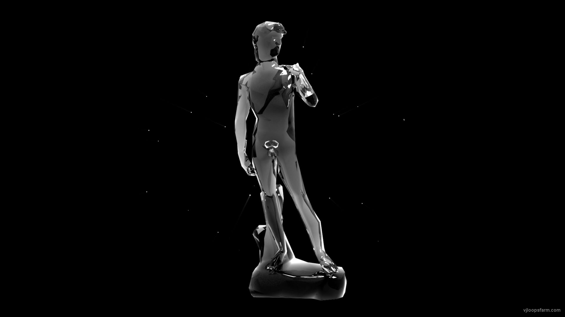 David Statue  – Holographic VJ Loop