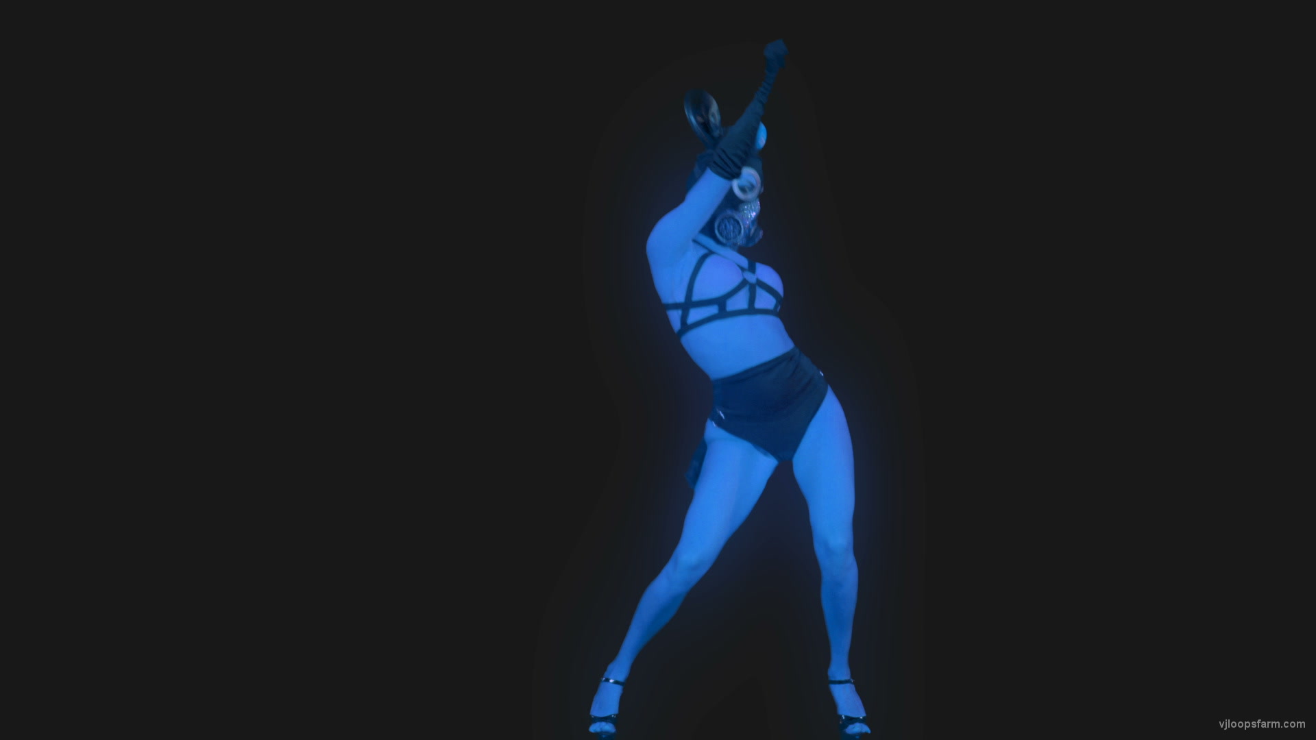 Blue Power Avatar Frau  – VJ Loop