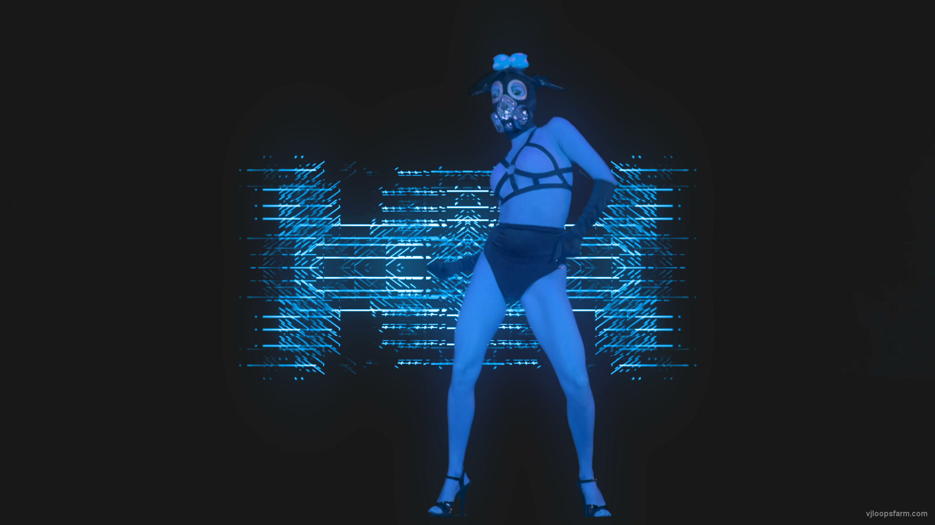 Blue Power Avatar Frau  – VJ Loop