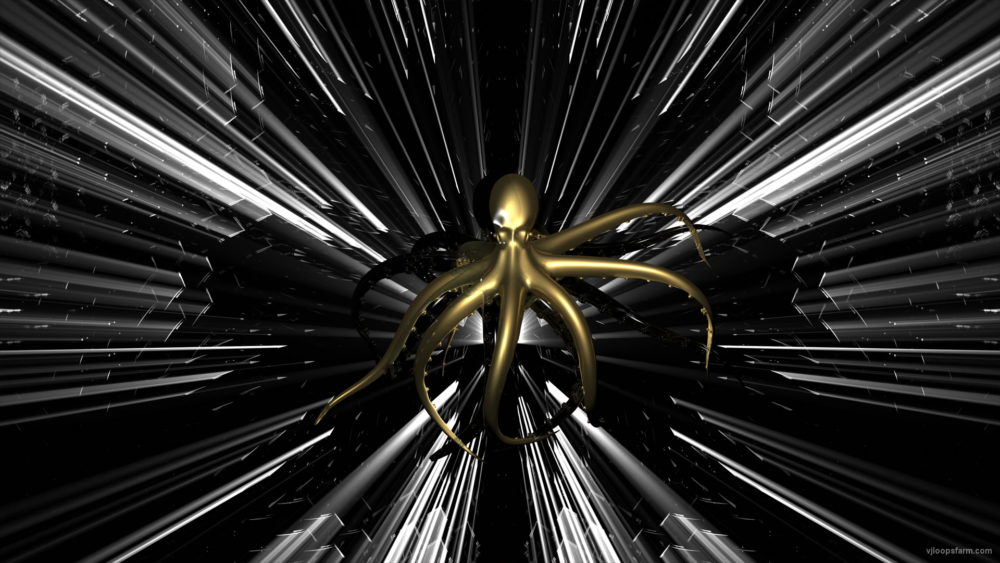 vj video background Octopus-Gold-1920x1080_29fps_VJLoop_LIMEART_003