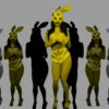 Rabbit-Power-Yellow-Avatar-Frau-1920x1080_29fps_VJLoop-Nektar-Digital_002 VJ Loops Farm