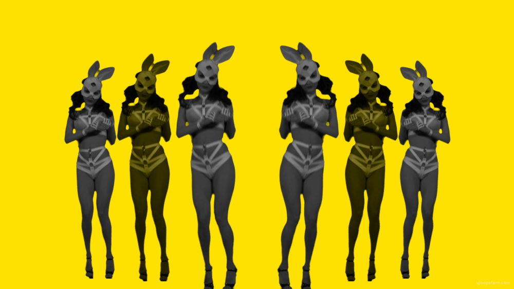 vj video background Rabbit-Power-Yellow-Avatar-Frau-1920x1080_29fps_VJLoop-Nektar-Digital_003