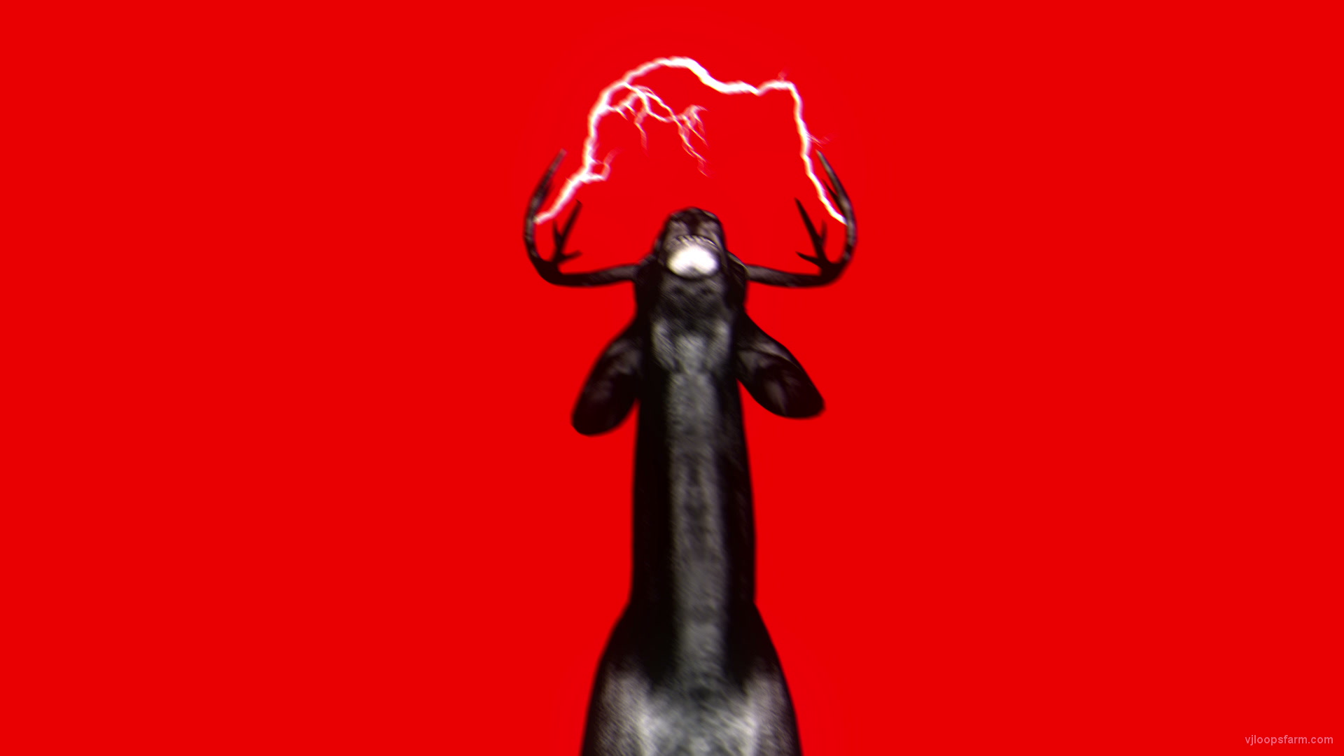 Minimal Deer on red background V1 – VJ Loop