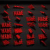 HYPE-Displace-Text-Word_009 VJ Loops Farm