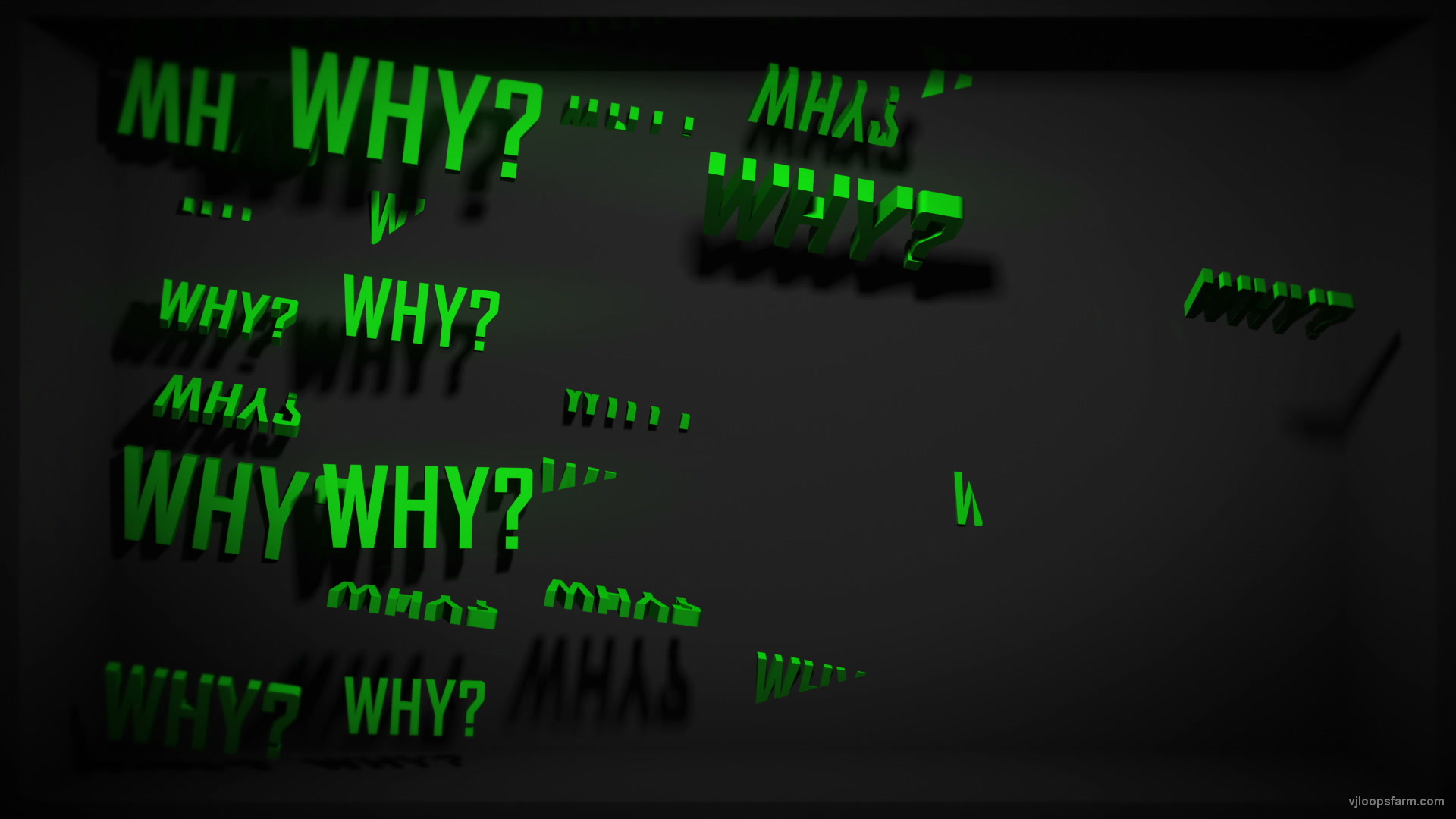 WHY? Displace Text Full HD VJ Loop