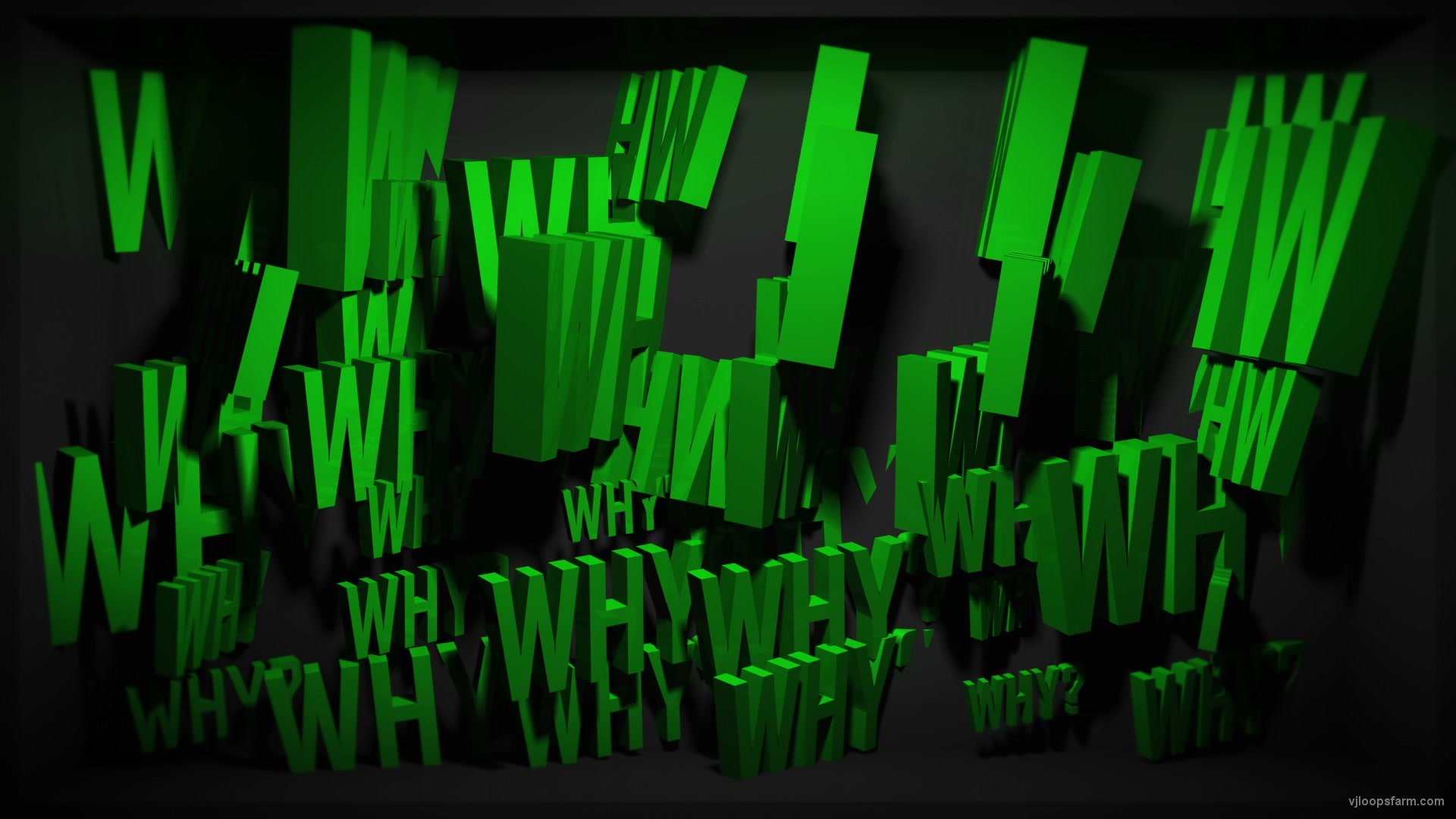 WHY? Displace Text Full HD VJ Loop