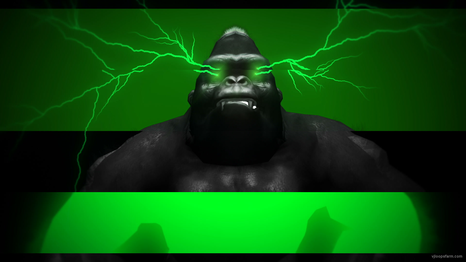 Green Eye Lightning Gorilla Full HD VJ Loop