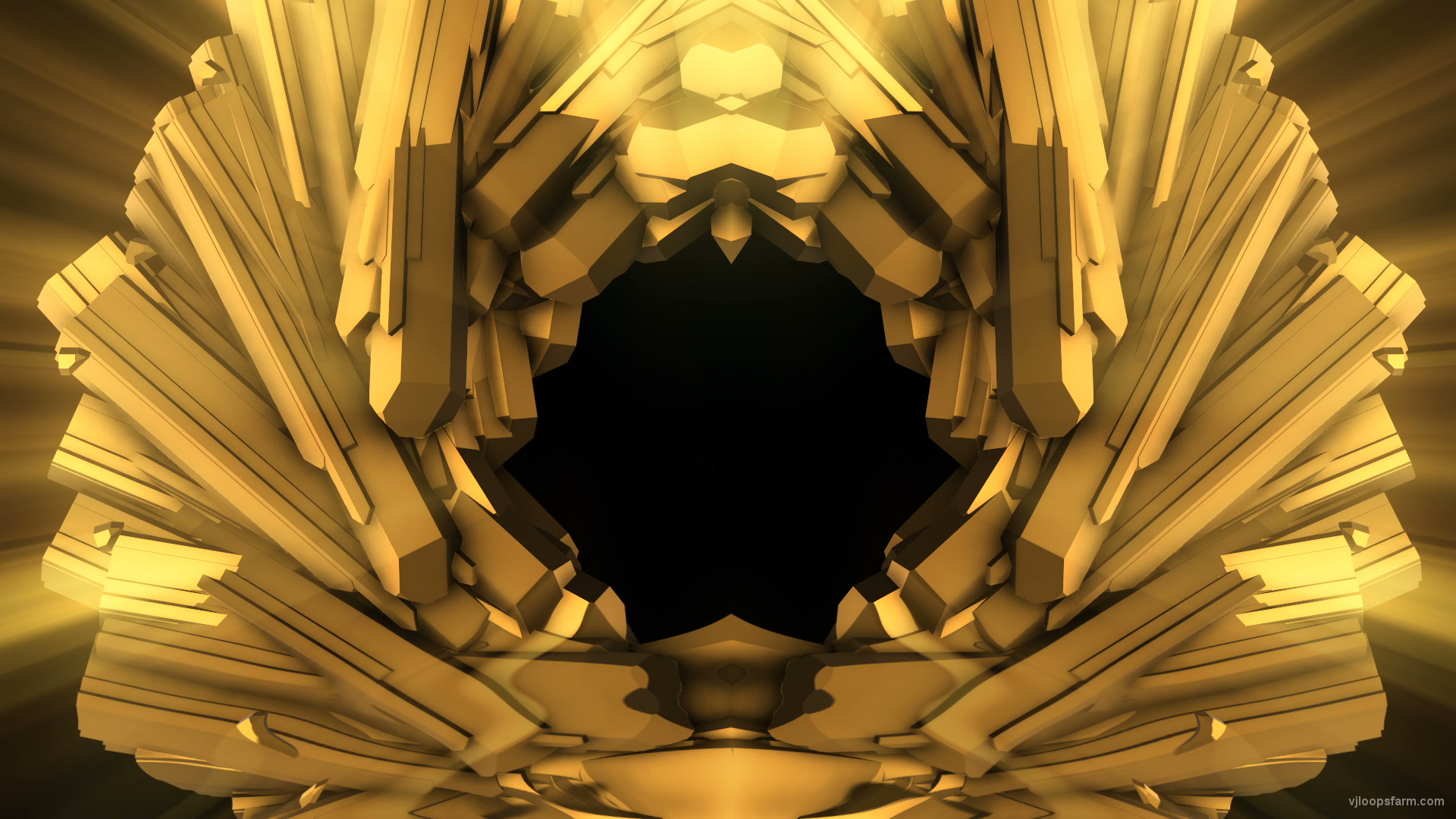 A Golden Stone Tunnel Full HD VJ Loop