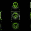 Green-Skull-in-cuboid-animation-effect-on-black-motion-background-vj-loop VJ Loops Farm