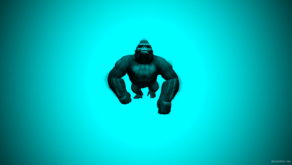 vj video background 3D-animation-Gorilla-Trio-cyan-Strobing-background-VJ-Loop-LIMEART_003