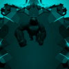 3D-animation-Gorilla-Trio-cyan-Strobing-background-VJ-Loop-LIMEART_004 VJ Loops Farm
