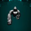 3D-animation-Gorilla-Trio-cyan-Strobing-background-VJ-Loop-LIMEART_005 VJ Loops Farm