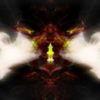 Dual-Eva-Glitch-Spirit-dancing-on-fiery-effect-background-1_005 VJ Loops Farm