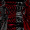 vj video background Red-white-polygonal-animated-3d-model-on-wire-motion-background-glitch-video-art-vj-loop_003