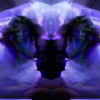 Split-purple-ray-effect-Beautiful-dancer-woman-dance-uses-fans-on-black-background_006 VJ Loops Farm