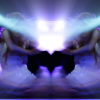 Split-purple-ray-effect-Beautiful-dancer-woman-dance-uses-fans-on-black-background_008 VJ Loops Farm