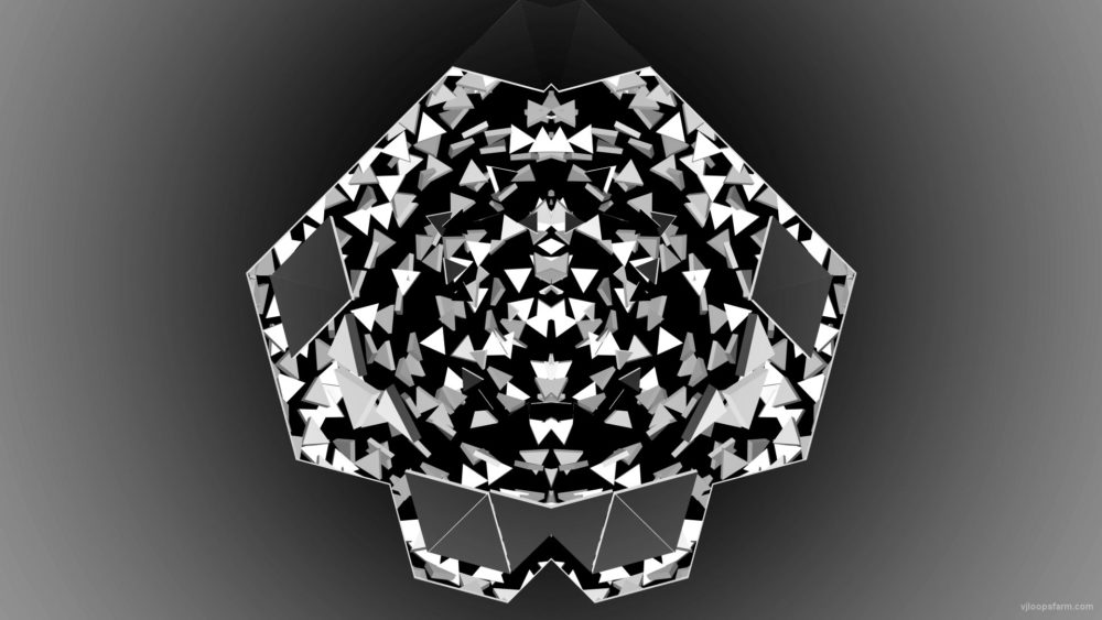 vj video background Black-and-White-Triangles-Gate-portal-destruction-video-loop-transition_003