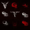 Animals-Bones-Skull-Texture-pattern-with-red-strobing-effect-VJ-Loop_002 VJ Loops Farm