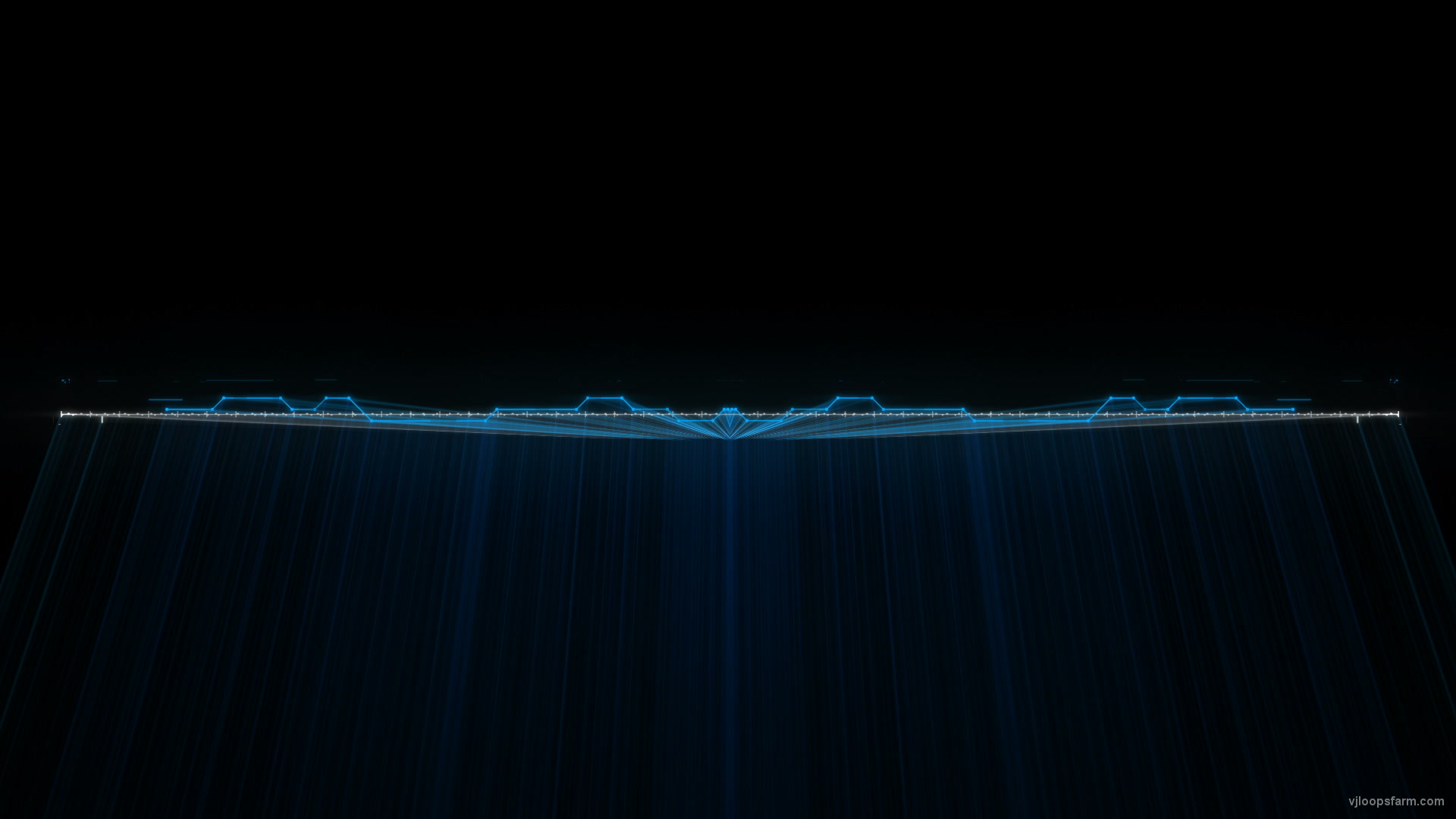Blue Bot Render Lineer Scan Rays Video Art techno VJ Loop