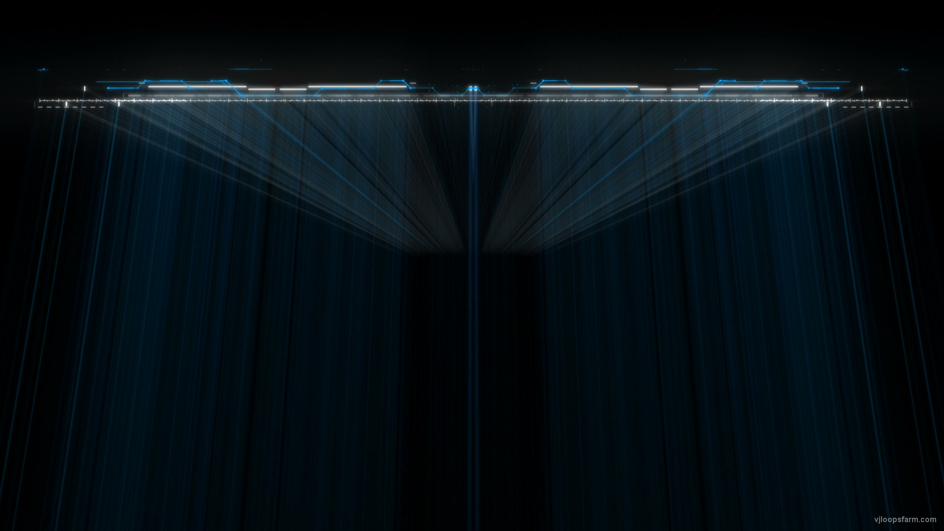 Blue Bot Render Lineer Scan Rays Video Art techno VJ Loop