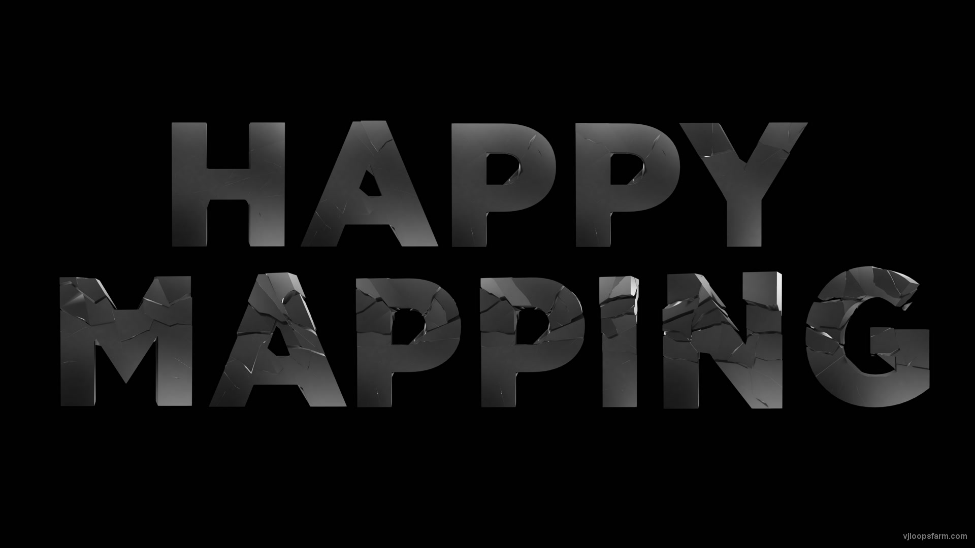 Happy Mapping KeyVisual Word Displace Typographic