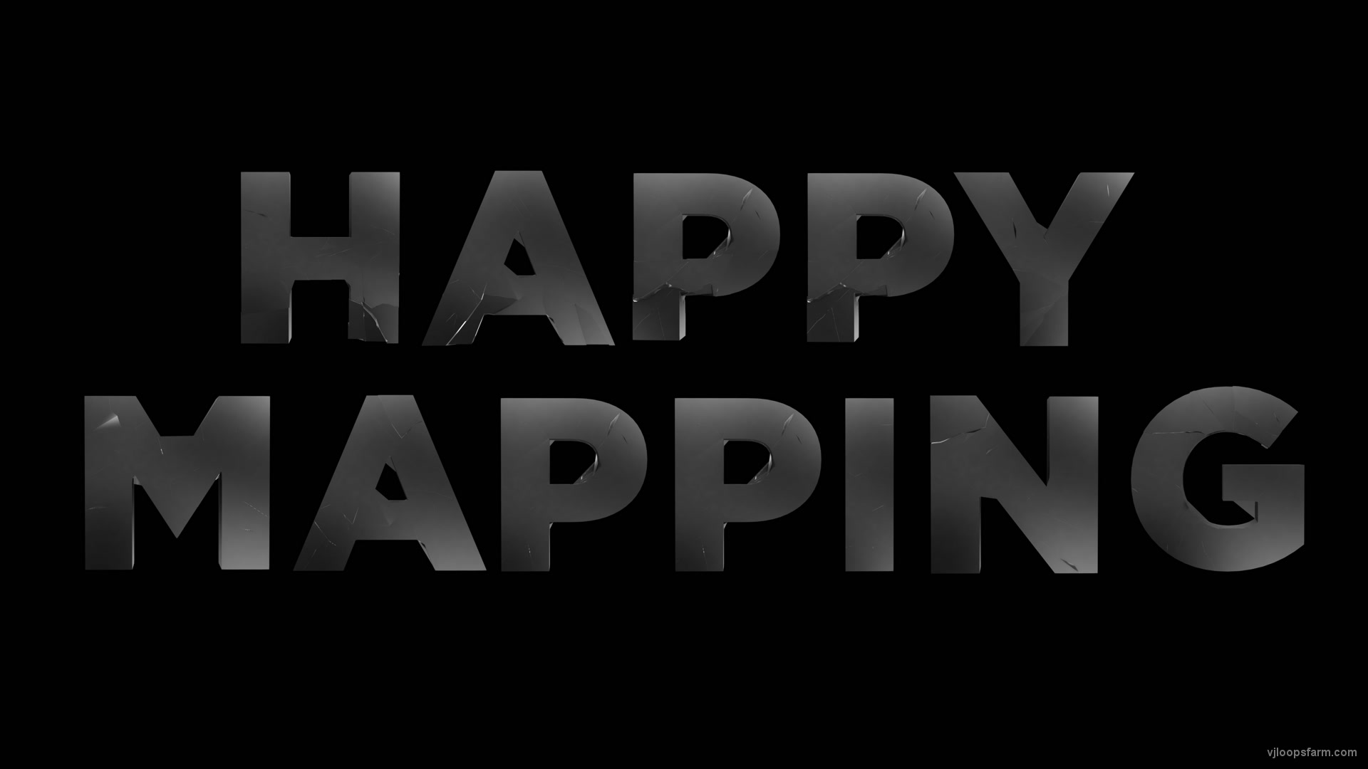 Happy Mapping KeyVisual Word Displace Typographic