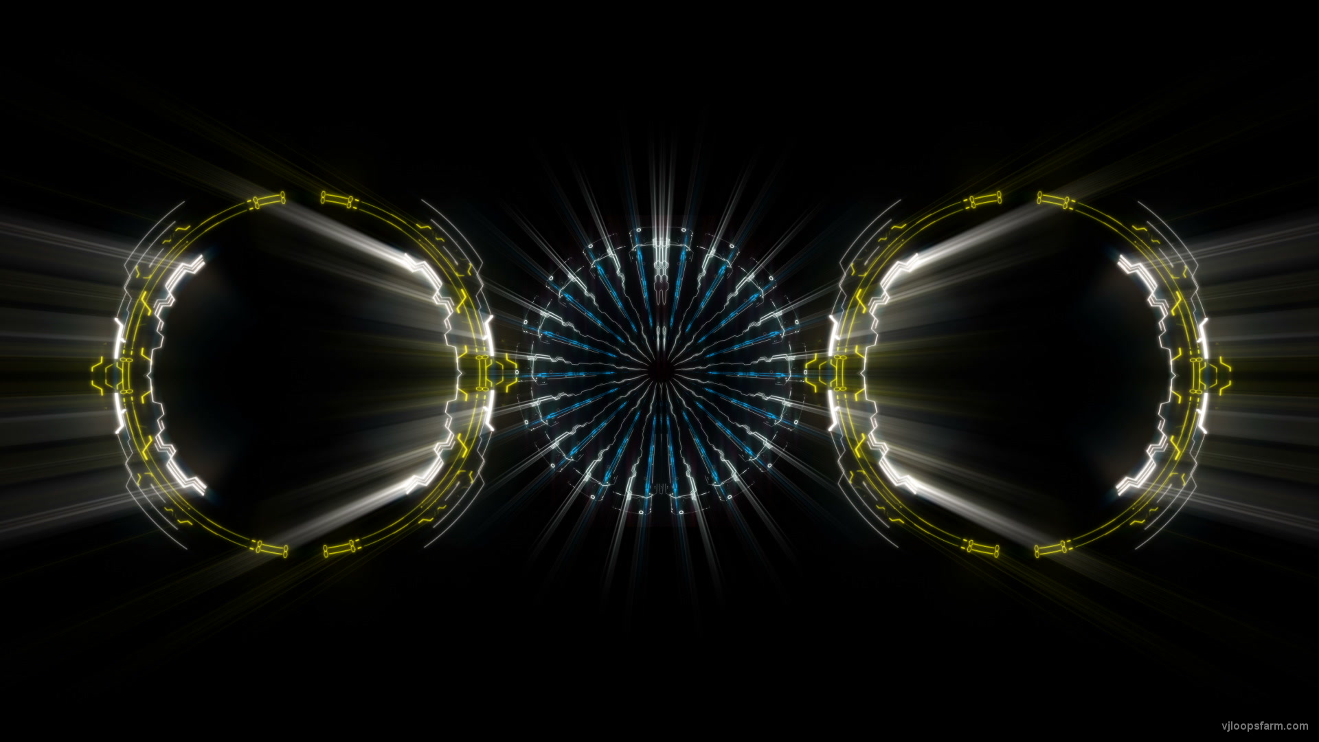 Sun Portal AI Gate Eyes Visual Art VJ Loop