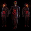 vj video background Glowing-Light-Eyes-Army-of-Halloween-walking-plague-doctor-in-Ultra-HD-Video-Art-VJ-Loop_003
