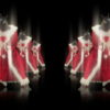 vj video background Horse-head-santa-displays-his-boxing-fighting-skills-isolated-on-black-background-holographic-video-art-VJ-Loop_003