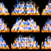 Fire-Pyramid-Blue-Yellow-Flame-Video-Art-VJ-Loop VJ Loops Farm
