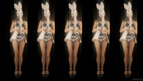 vj video background Five-jumping-Girls-in-Bunny-Mask-isolated-on-Black-background-4K-Video-Art-VJ-Loop_003