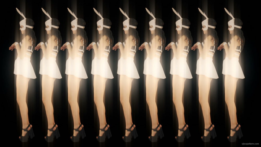 vj video background Rotating-Strobing-Bunny-Girl-Jump-4K-Video-Art-Vj-Loop_003