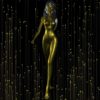 golden 3d woman animation vj loop