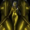 golden 3d woman animation vj loop
