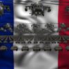 france flag army 3d animation video footage vj loop