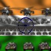 indian flag army 3d animation video footage vj loop