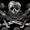 pirate flag army 3d animation video footage vj loop