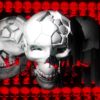 skull 3d motion background video
