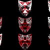 Polygonal-red-evil-robotic-mask-face-motion-lines-vj-loop-HD VJ Loops Farm