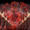 Corona-Virus-Girl-Dancing-on-Covid19-Cell-with-strobing-red-white-effect-video-art-4K-VJ-Footage-1920_007 VJ Loops Farm