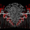 Covid19-Girl-in-mask-dancing-with-Virus-on-strobing-red-white-background-4K-Video-Art-VJ-Looped-Clip-1920_007 VJ Loops Farm