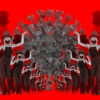 Covid19-Girl-in-mask-dancing-with-Virus-on-strobing-red-white-background-4K-Video-Art-VJ-Looped-Clip-1920_008 VJ Loops Farm