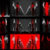Dancing-Covid19-Girls-in-COrona-VIrus-Mask-in-Red-White-pixel-sorting-effect-4K-Video-Art-VJ-Loop-1920 VJ Loops Farm