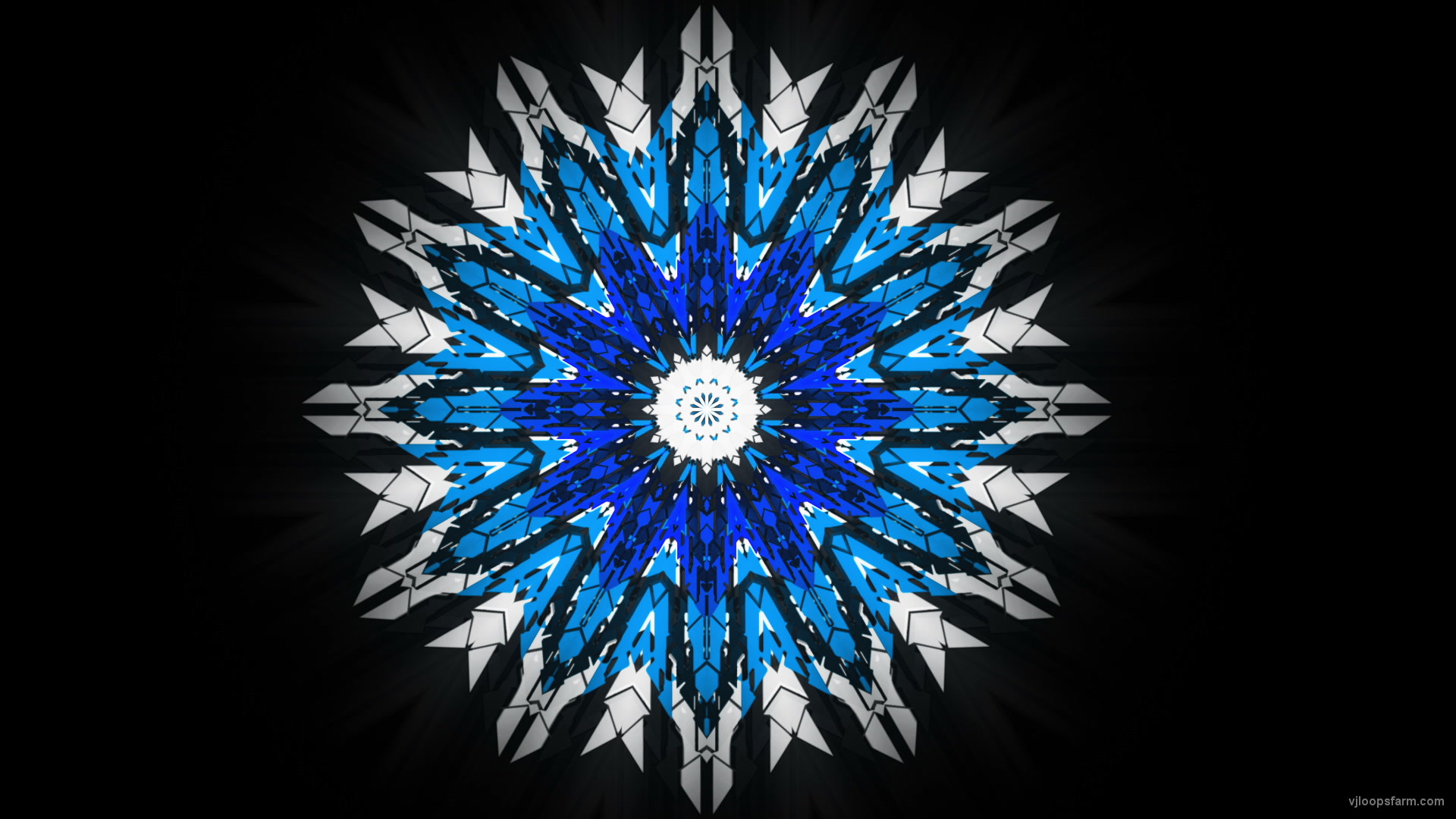Twelve points star snowflake christmas techno geometric sign video art VJ Loop