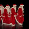 vj video background Army-of-Santa-Claus-walking-isolated-on-black-background-Video-Art-4K-Vjing-Footage-1920_003
