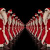 vj video background Tunnel-of-Dancing-Santa-Clauses-isolated-on-black-background-4K-Video-Art-VJ-Footage-1920_003
